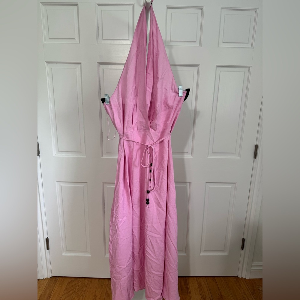NWT Soul of Curves Pink Halter Maxi Dress Size 2x
